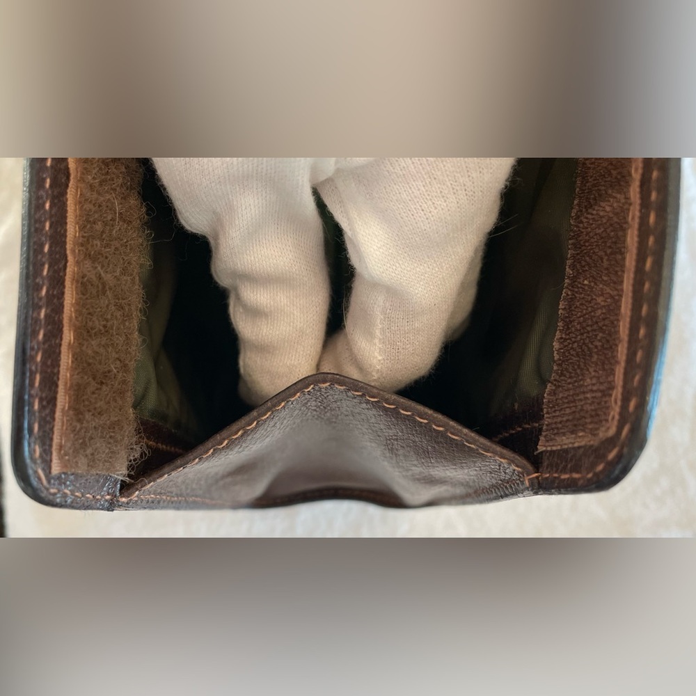 Gucci Beautiful Authentic Vintage Tan Monogram Clutch/Makeup Bag fr Gucci Parfum - Picture 9 of 15